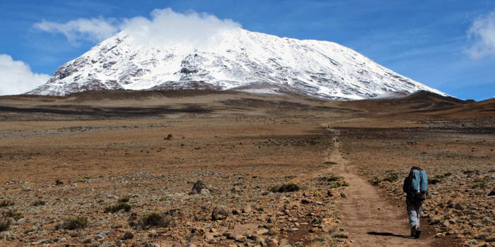Переход к лагерю Кибо Хат